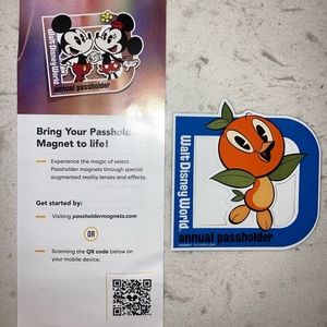 Disney Passholder Magnet - Orange Bird Interactive Annual Pass Holder 2022